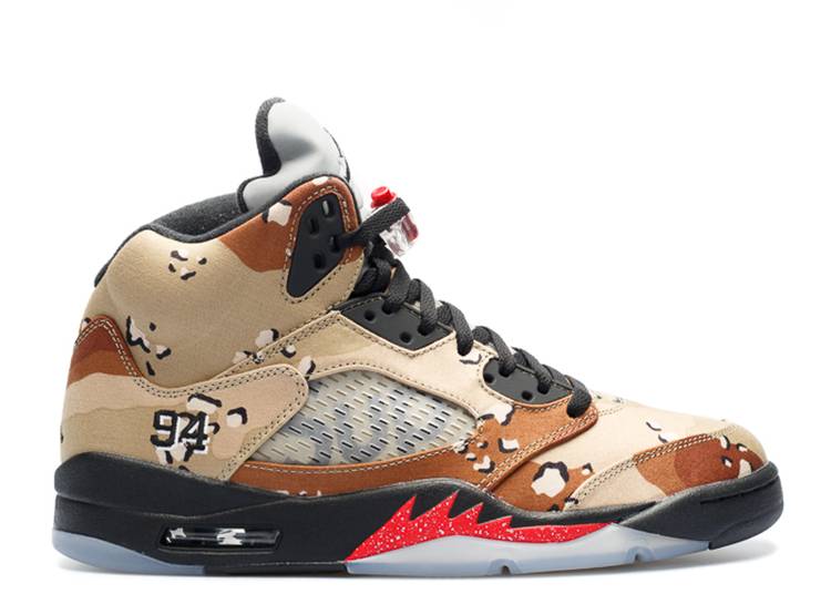 JORDAN RETRO 5 SUPR*ME ‘DESERT CAMO’