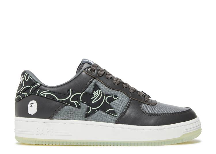 BAPESTA ‘TEXT CODE CAMO CHARCOAL’