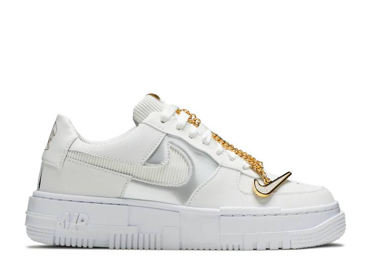 AIR FORCE 1 PIXEL ‘GREY GOLD CHAIN’
